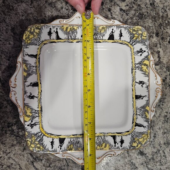 Vintage Paragon Silhouette Handled Cake/Cookie Plate Art Deco England - Picture 3 of 3